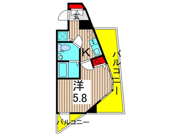 プレールドューク東京EASTの物件間取画像